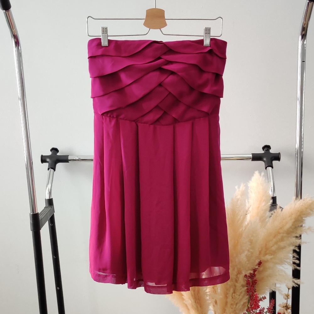 Express pleated layered cocktail dress